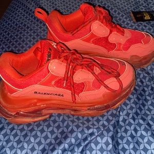 Red Balenciaga Runners